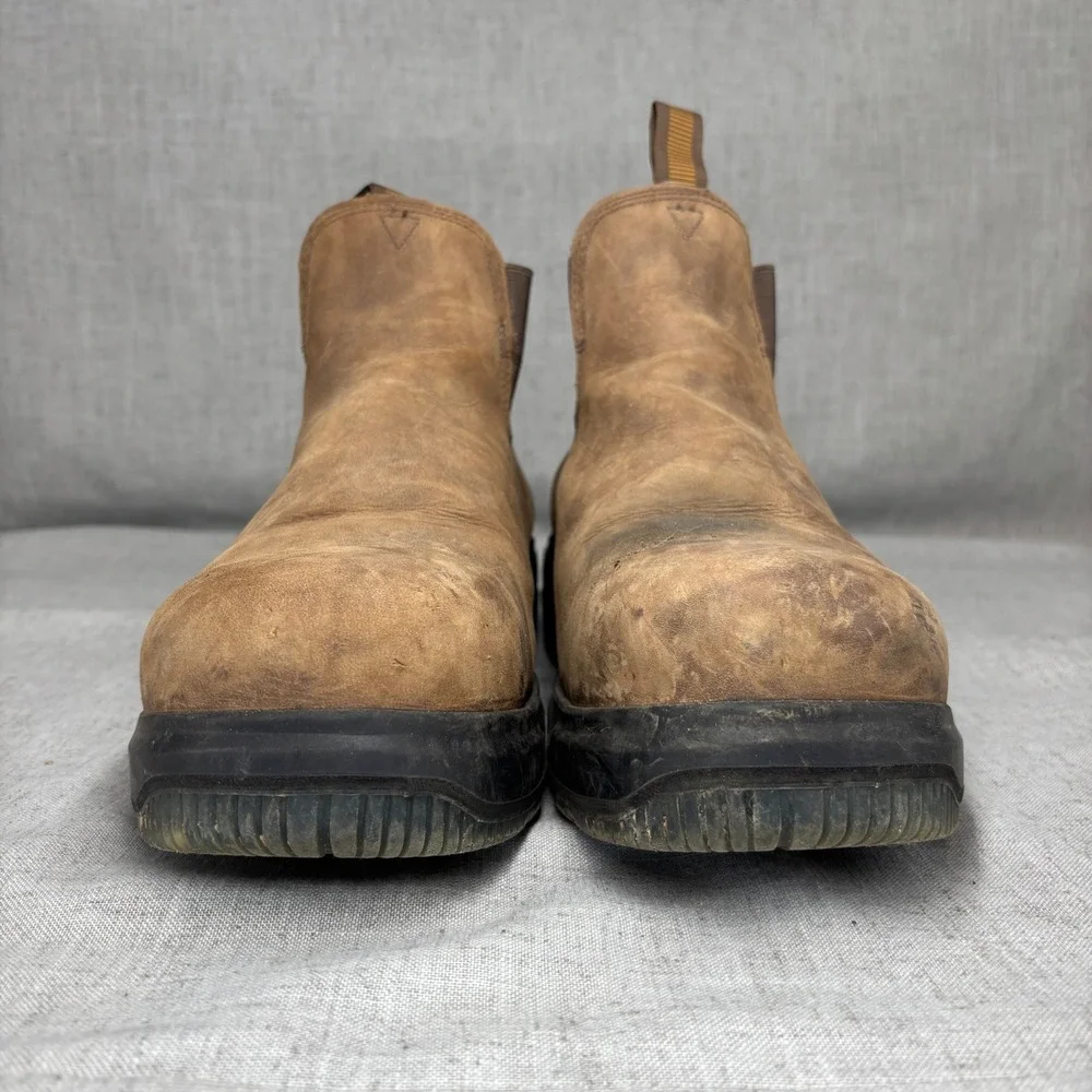 Georgia Boot LX Point Ultra CT Chelsea Work Boots Brown Leather Men's Size 13